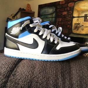 Rare black and blue retro Jordan shoes